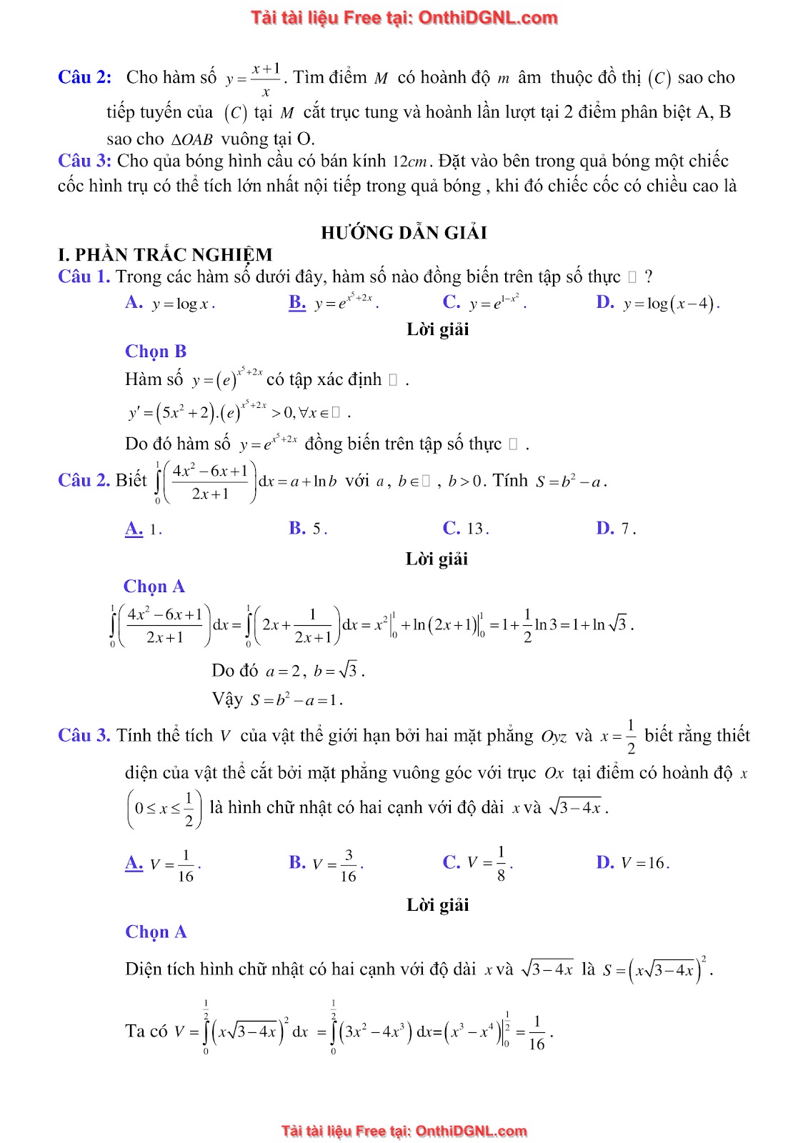 16 Đề ôn DGNL Sư Phạm HN môn toán - có đáp án