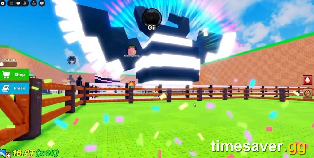 Steal An Egg egg-hatch moment with confetti