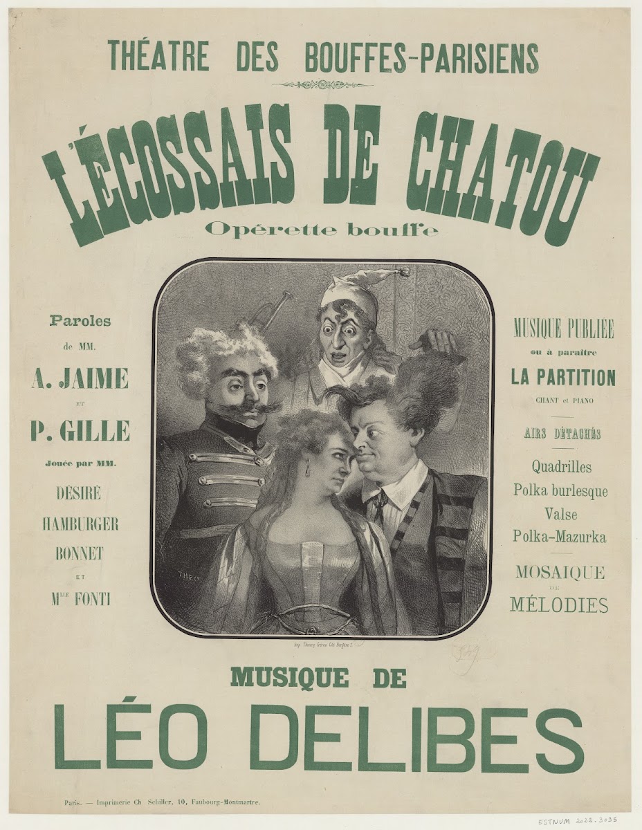 Théâtre des Bouffes Parisiens Lécossais de Chatou opérette bouffe 1869