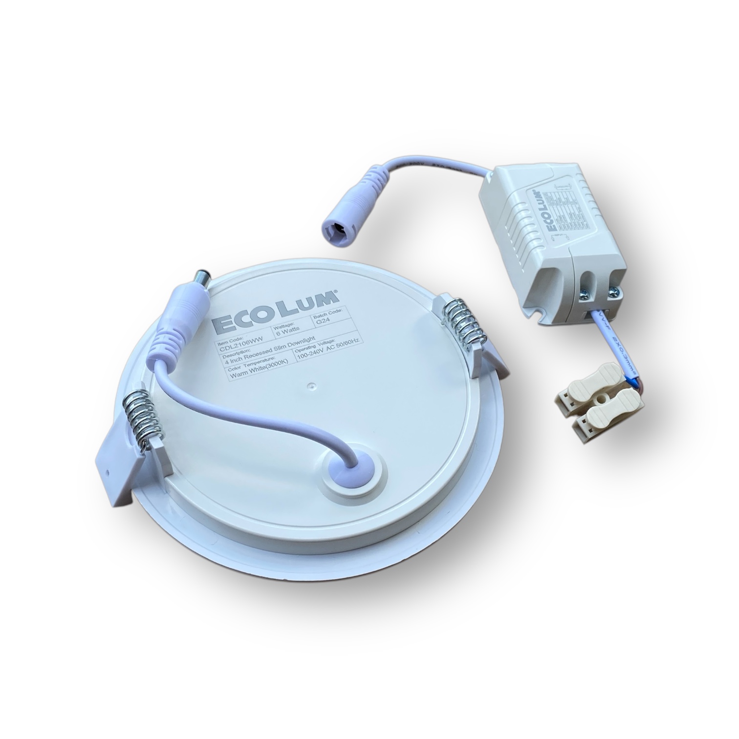 Ecolum Round Recessed Slim Downlights (Warm White)