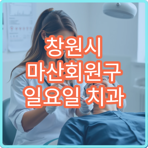 창원시 마산회원구 일요일 치과 진료 병원 임플란트·충치 치료 가능