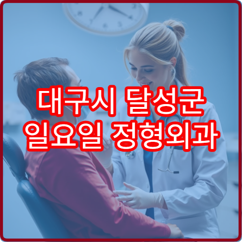 대구시 달성군 일요일 정형외과 진료 가능한 병원 비교 안내