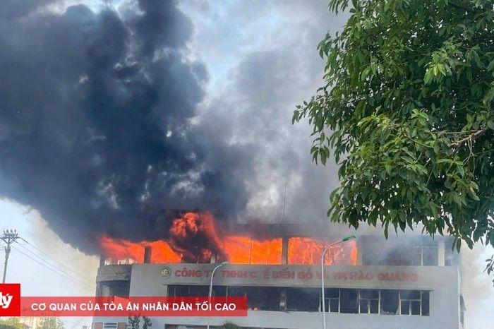 Hỏa hoạn giữa trưa nắng, cơ sở chế biến gỗ thiệt hại nặng nề - Báo Công Lý