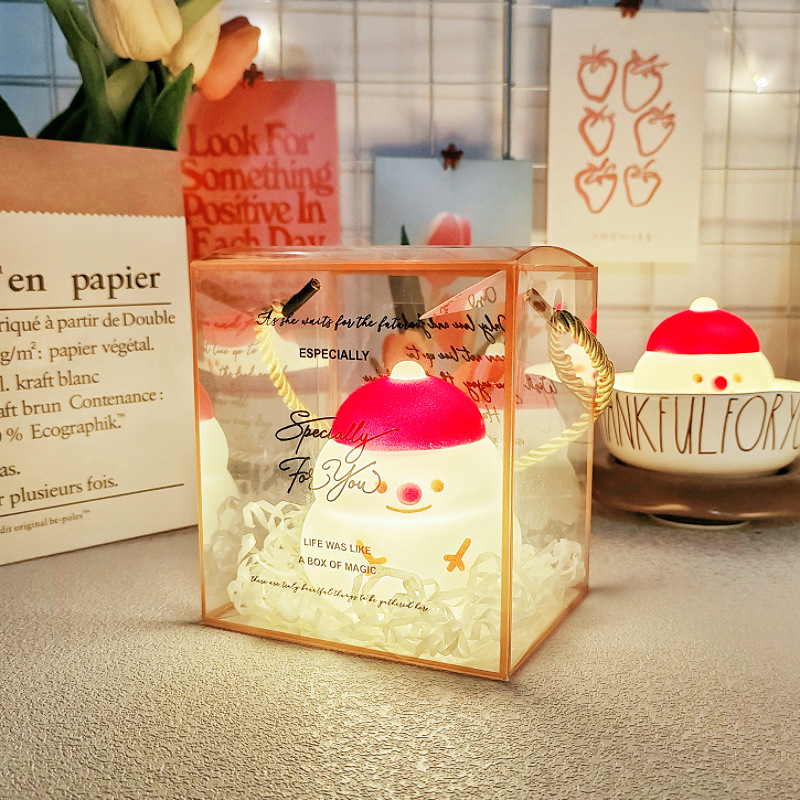 Weihnachtliches Nachtlicht, Schneemann-Design
