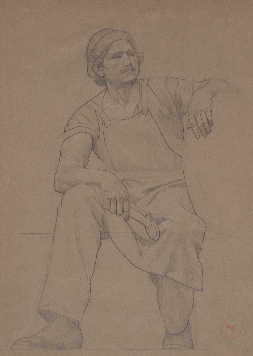Man with hammer late 19thearly 20thcentury