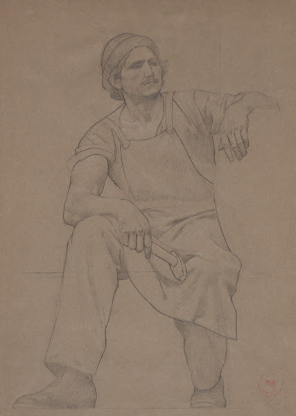Man with hammer late 19thearly 20thcentury
