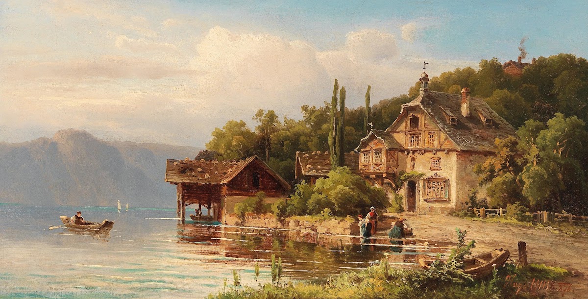 Washerwomen On The Lake Shore