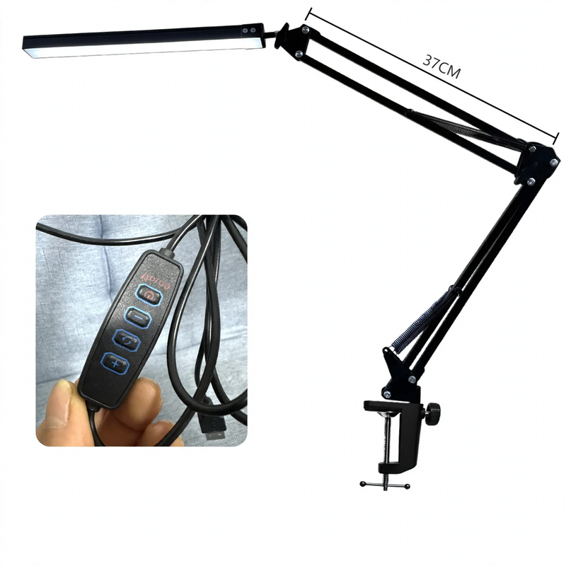 Foldable LED Desk Lamp with Long Arm