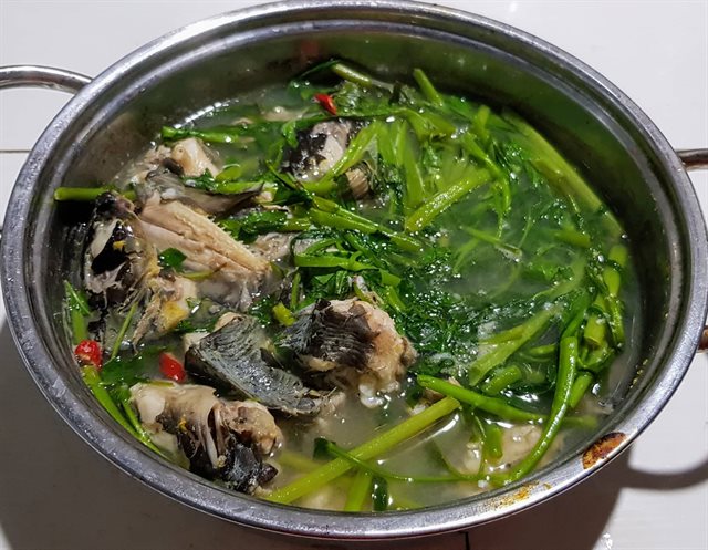 Canh Chua Cá Ngát Nấu Rau Muống