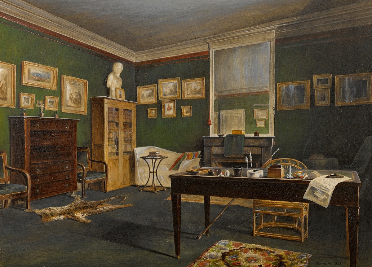 The interior of an artists studio 1833