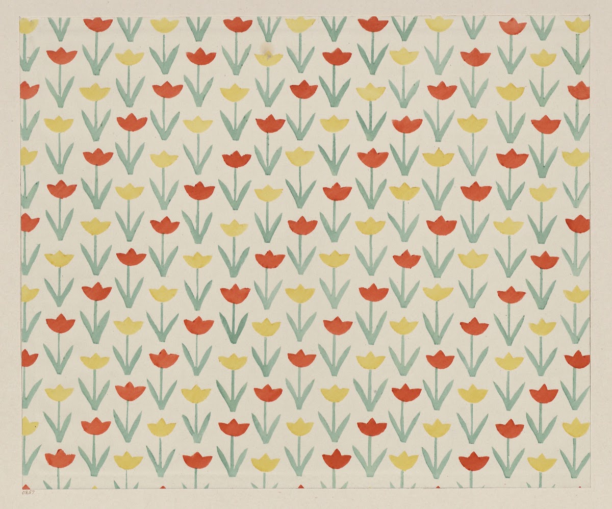 Lithografiertes Papier Tulpen 1895   1908