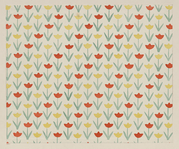Lithografiertes Papier Tulpen 1895   1908
