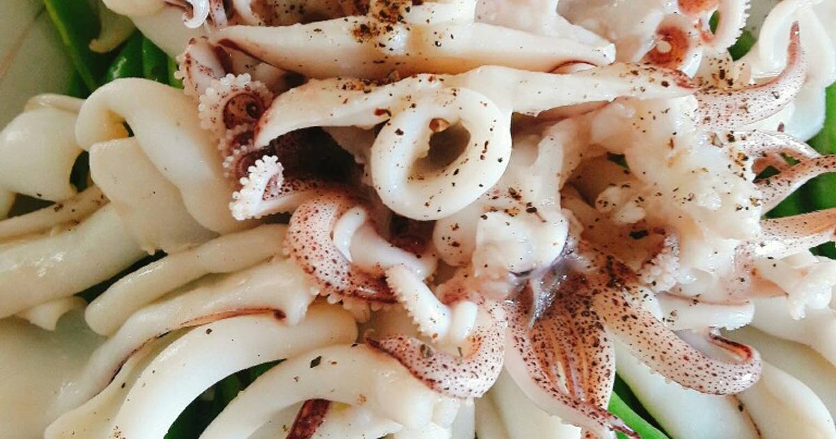 Mực xào đậu tây