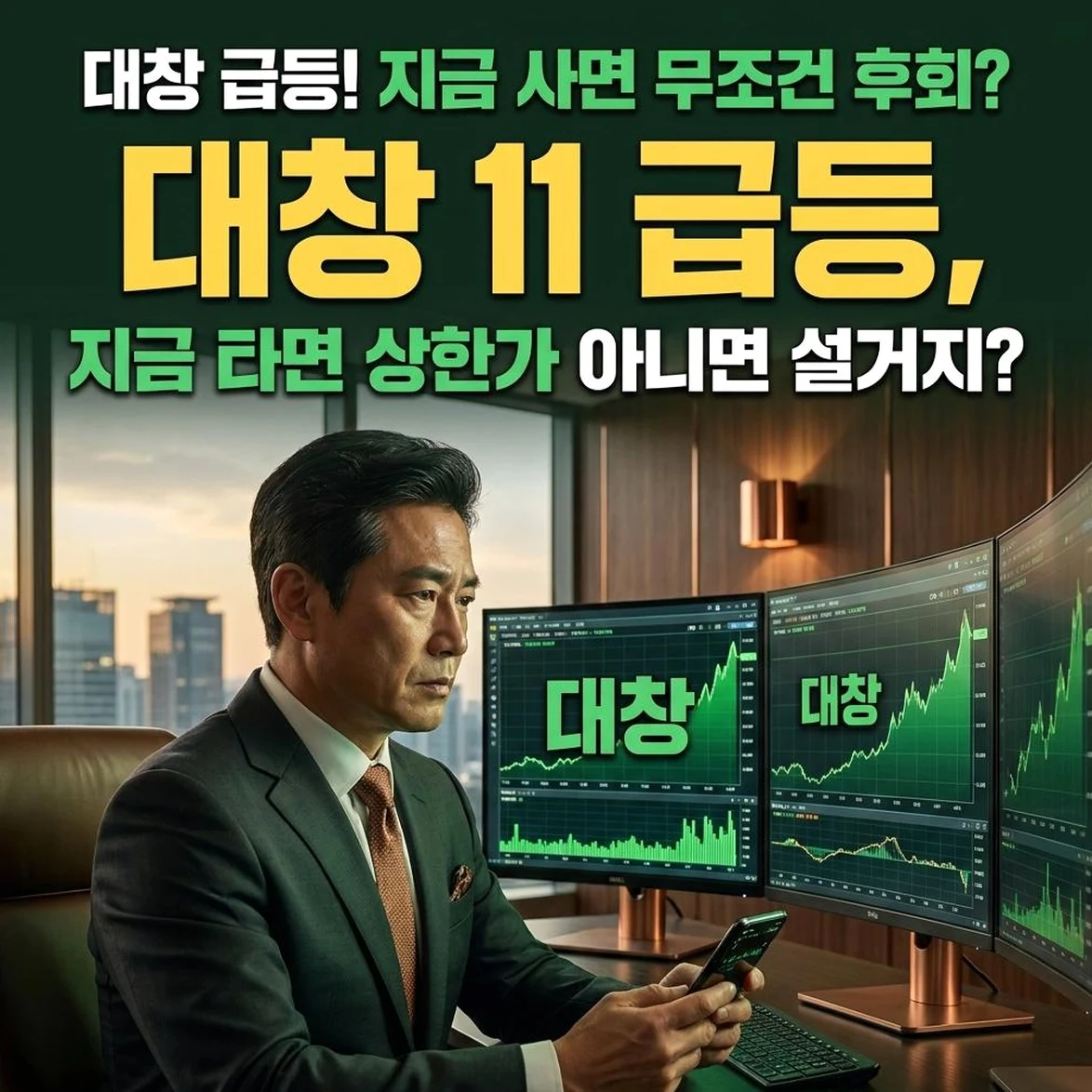 대창(012800) 11% 급등에 홀려 추격 매수하는 초보자가 반드시 후회하는 3가지 이유