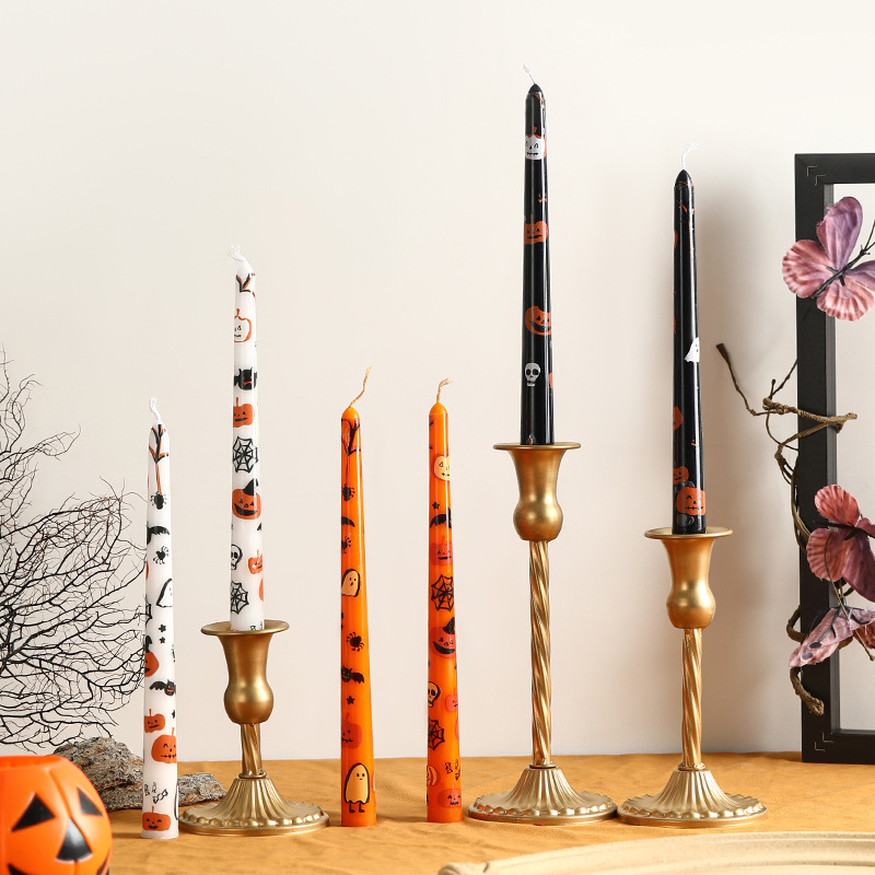 Halloween-Duftkerze, 25 cm, mit Motiven