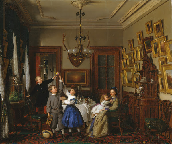 The Contest for the Bouquet The Family of Robert Gordon in Their New York Dining