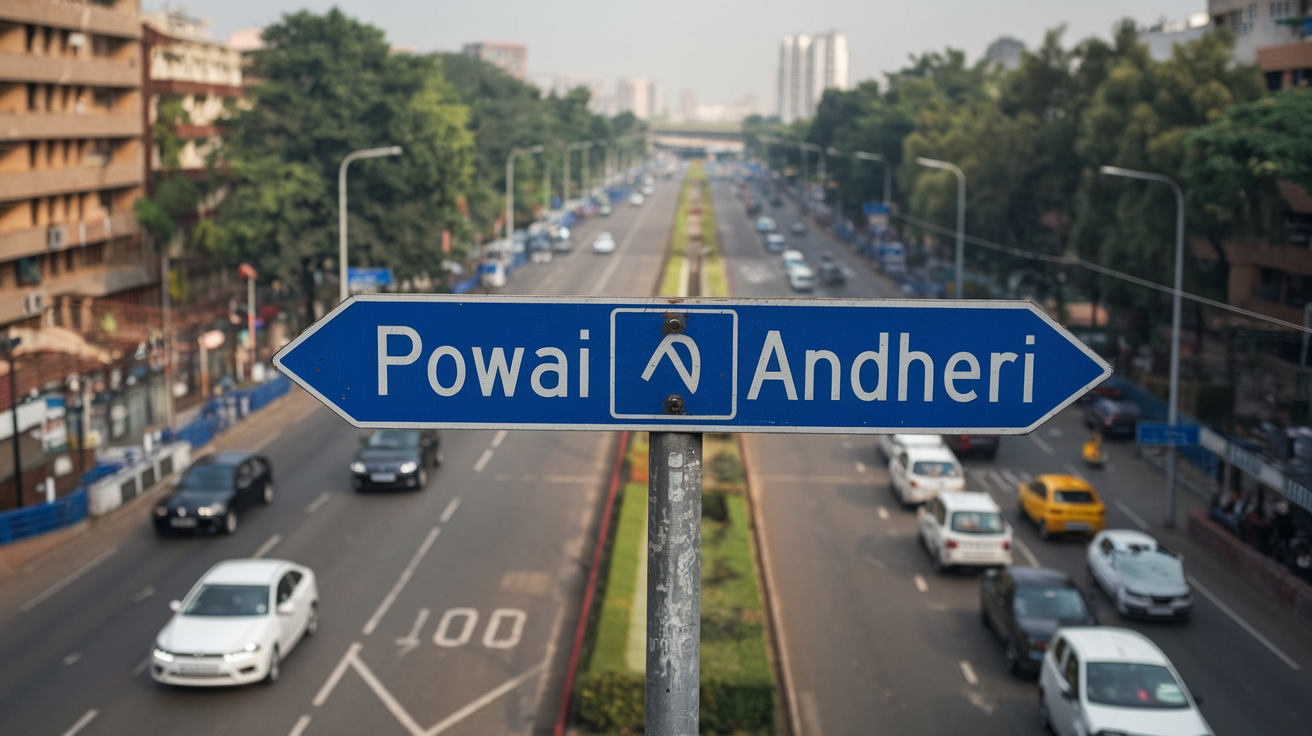 Distance and Travel Time from Powai to Andheri