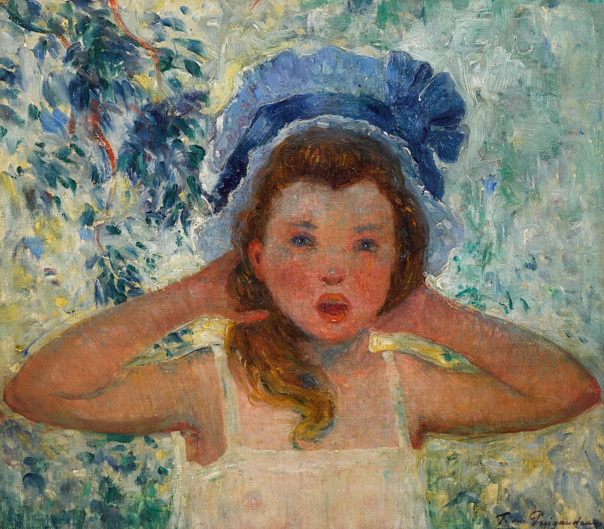Fille de lartiste au bonnet bleu