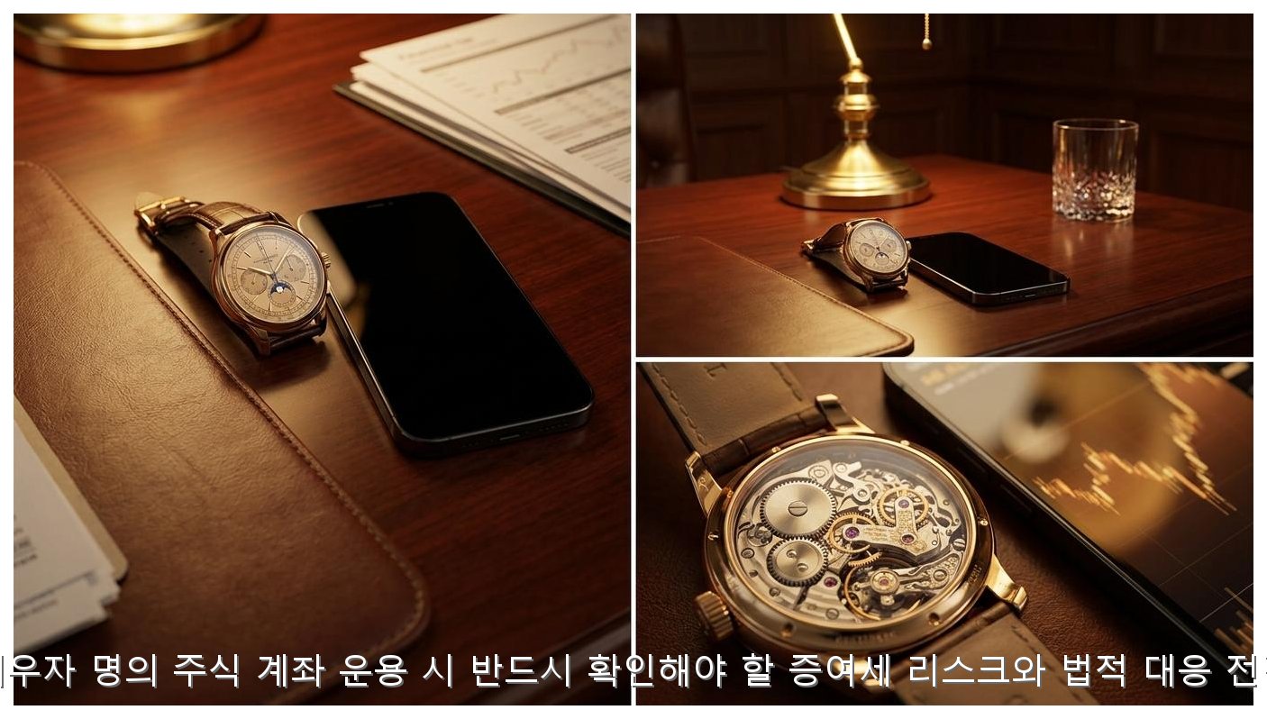 배우자 명의 주식 계좌 운용 시 반드시 확인해야 할 증여세 리스크와 법적 대응 전략 핵심 안내 및 분석 인포그래픽 (4)