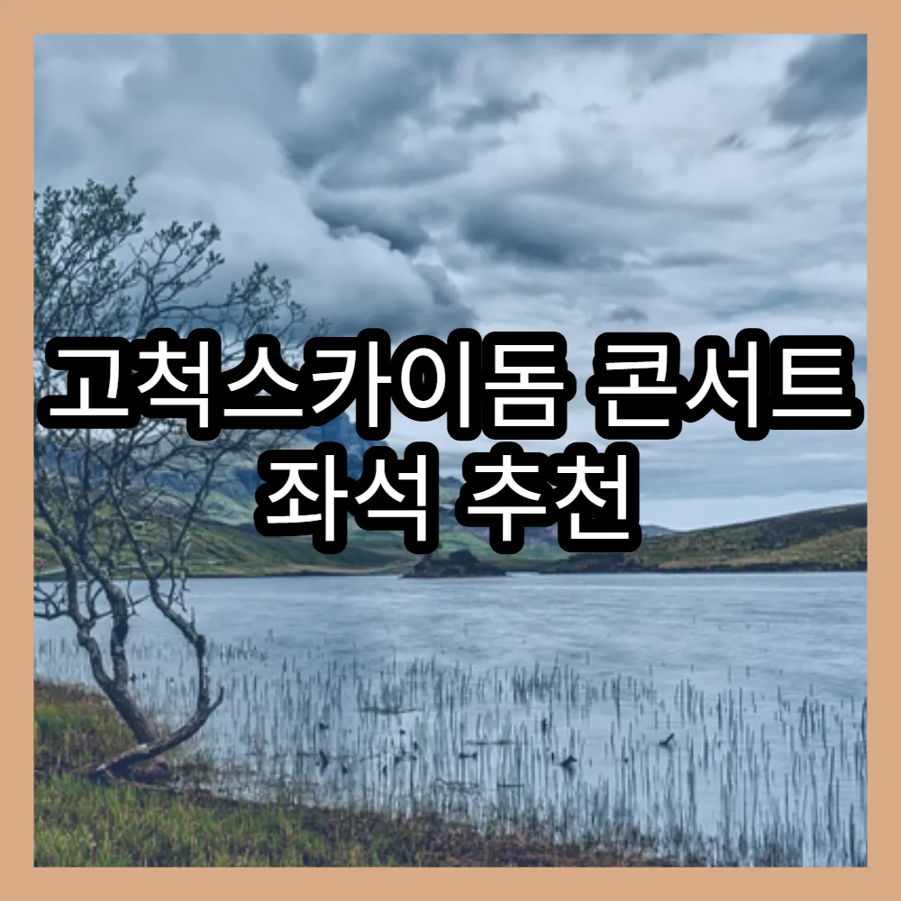 고척스카이돔 콘서트 좌석 추천 위치와 시야 확보 노하우