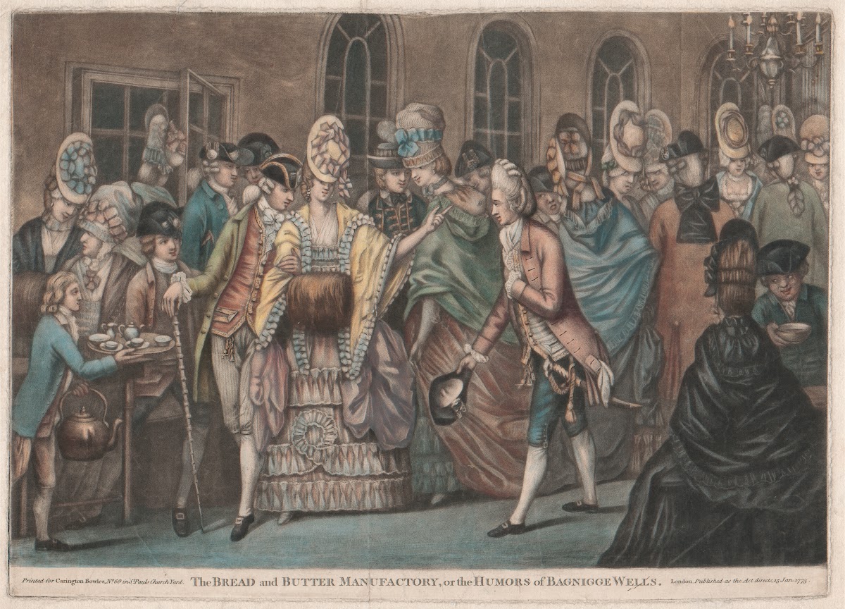 The Bread and Butter Manufactory or the Humours of Bagnigge Wells 1773