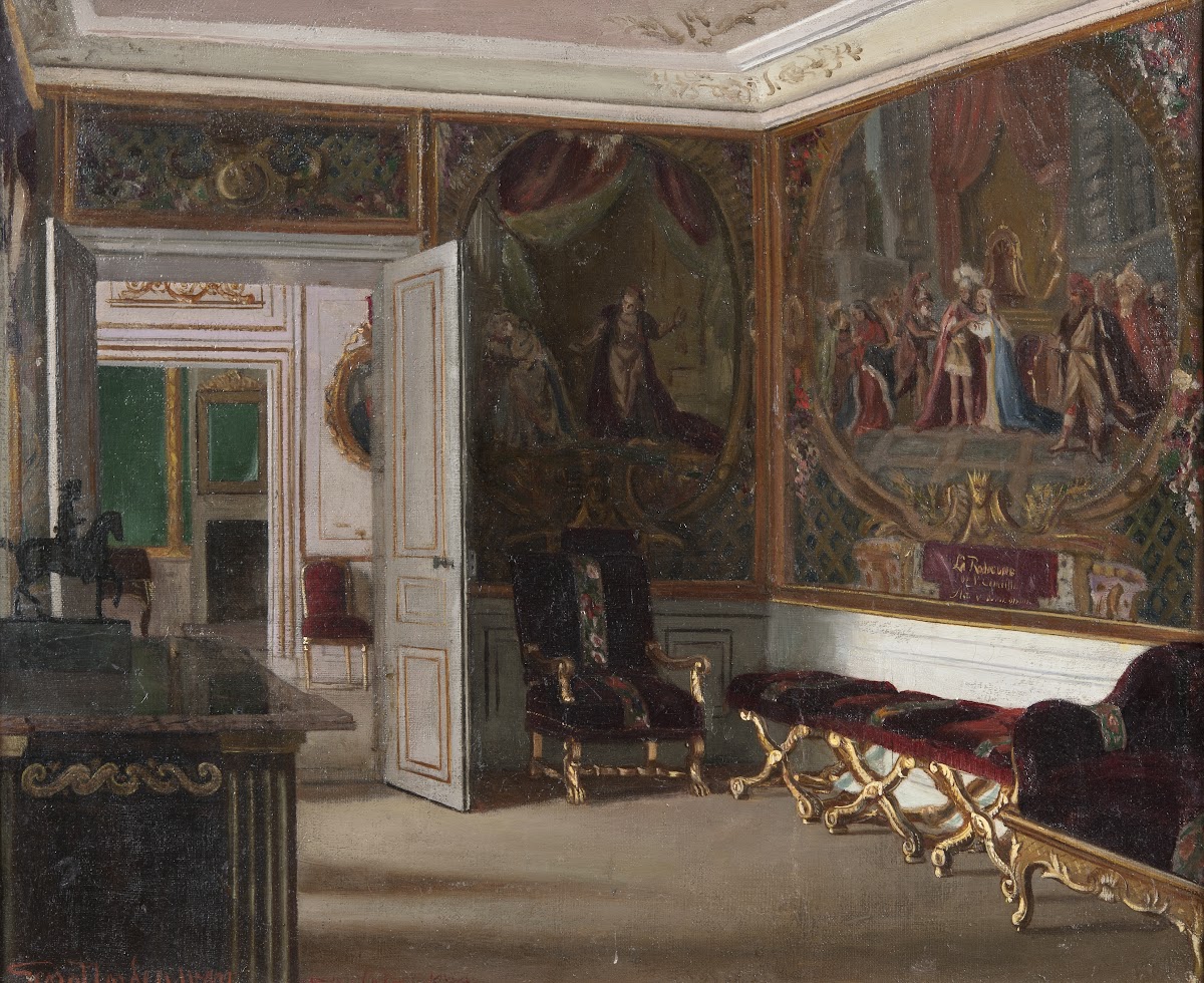 Gripsholm interiör från Änkedrottningens våning 1879