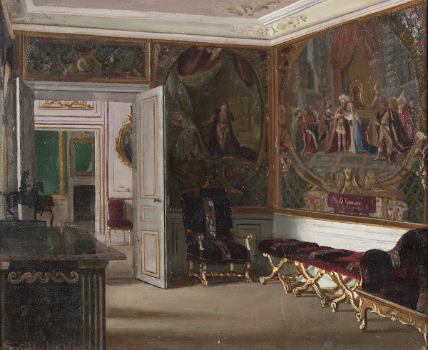 Gripsholm interiör från Änkedrottningens våning 1879