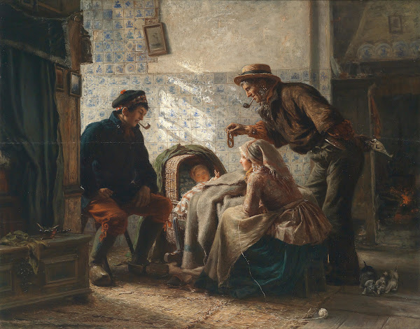 An der Wiege 1857