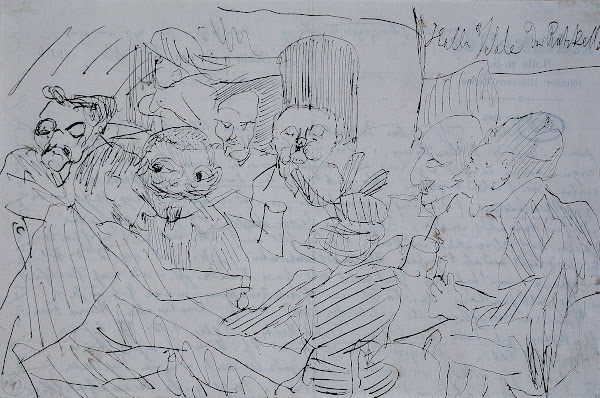 Gesellschaft im Ratskeller in Halle an der Saale 1916