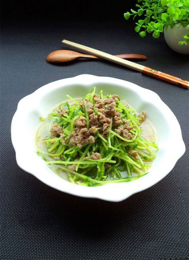 Canh Rau Mầm Thịt Băm