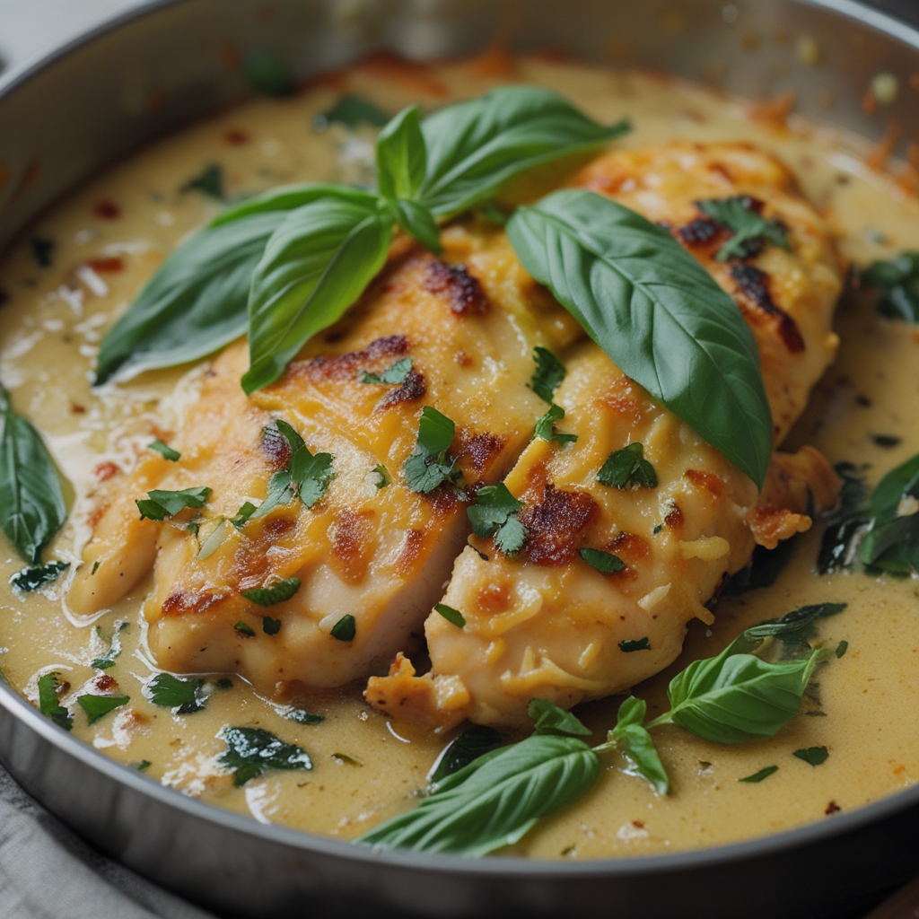 Basil Chicken with Coconut Curry Sauce – Easy Homemade Flavorful Dinner