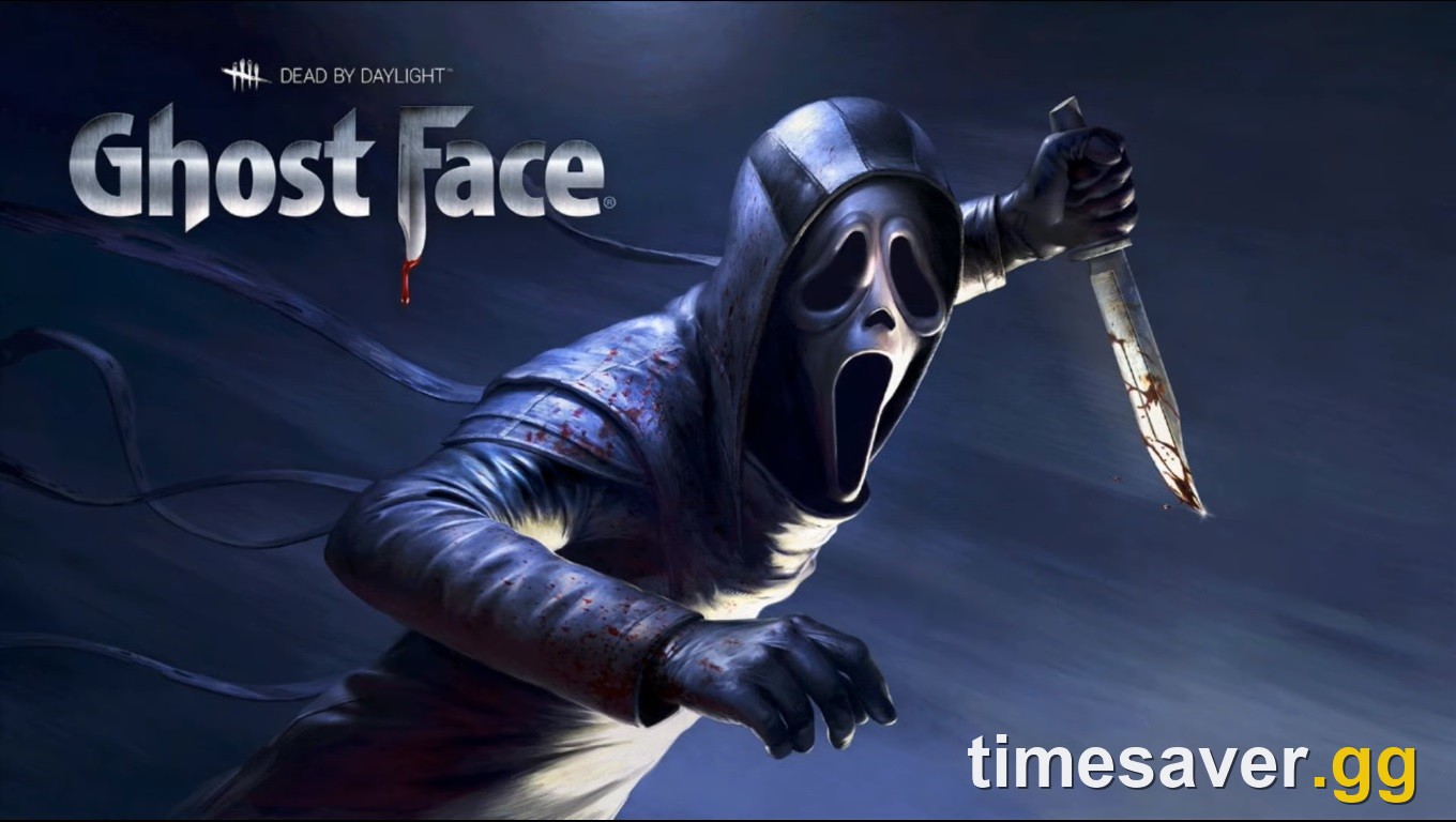 The Dead by Daylight Ghost Face chapter store header showing the Killer raising his knife above the chapter logo