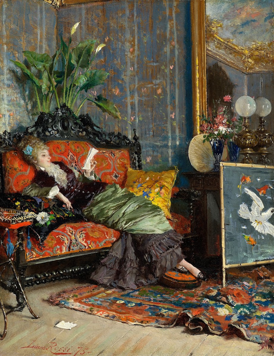 Young Woman Reading 1875