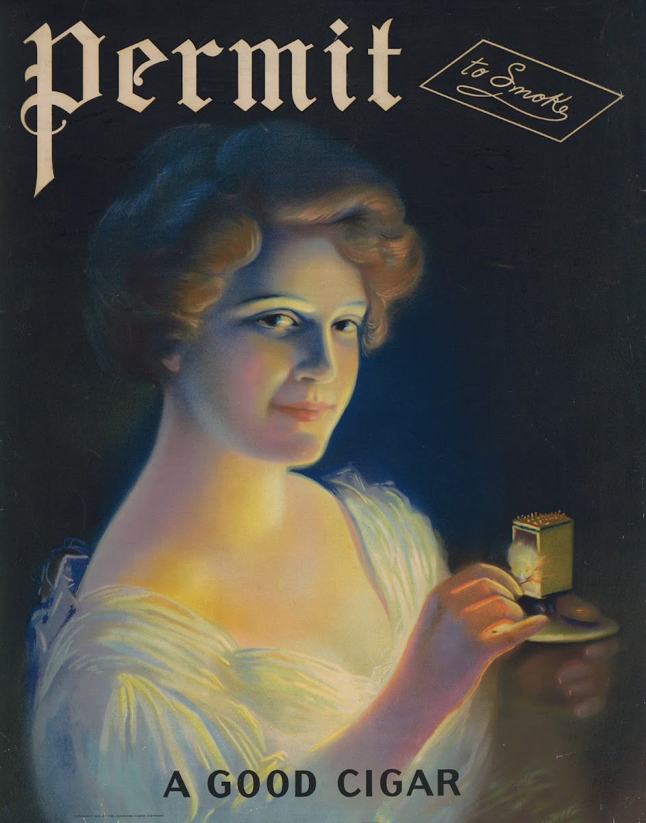 Permit to smoke a good cigar 1910