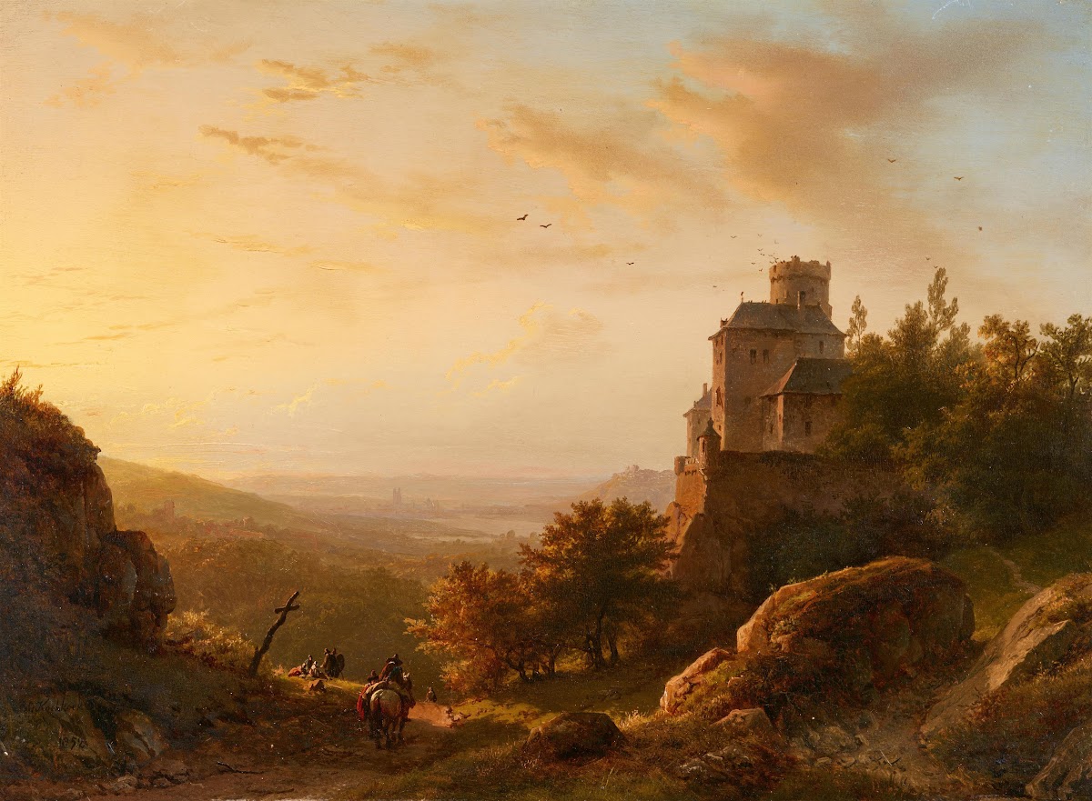 Landschaft mit Burg 1852