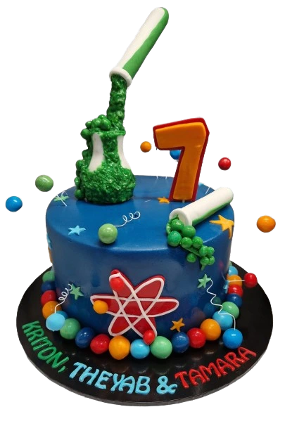 Science Themed 7th Birthday Cake CB-NC691