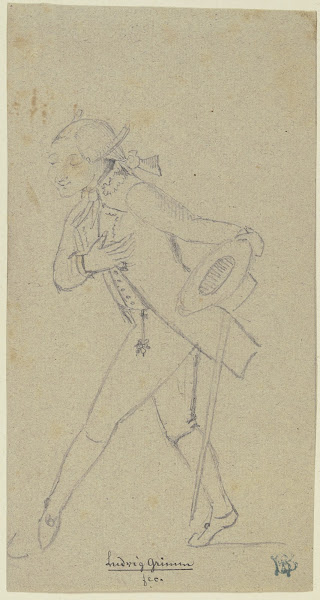Gallant courtier with pigtail ca 1820