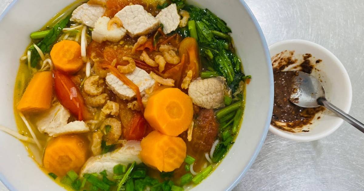 Bún riêu tôm khô (nhà có gì dùng nấy)