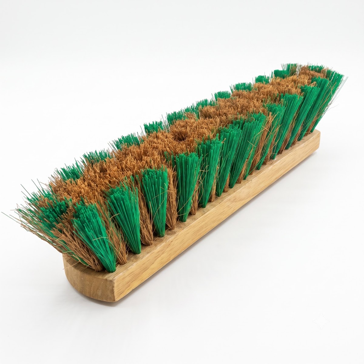 38CM (55MM) VARNISH NATURAL COCO / GREEN PET ZEBRA BROOM + ROUND SOCKET photo 2