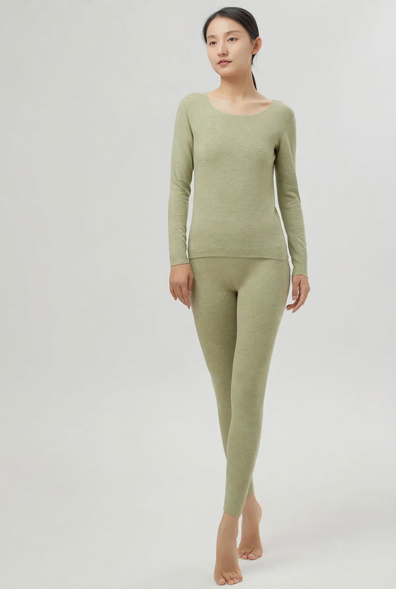 Thermo-Unterwäsche-Set, Kaschmir-Seide-Mix, Damen