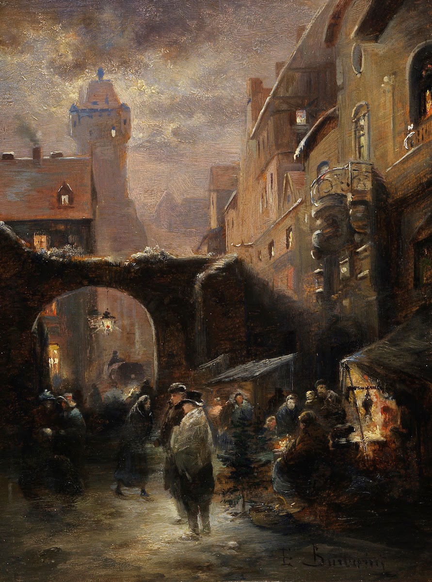 Auf dem Weihnachtsmarkt 1900