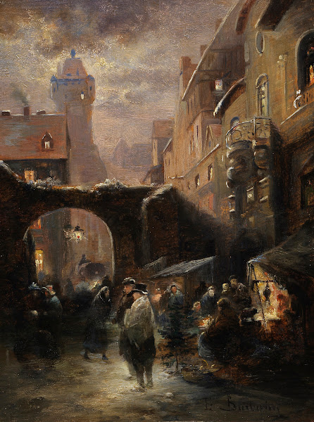 Auf dem Weihnachtsmarkt 1900