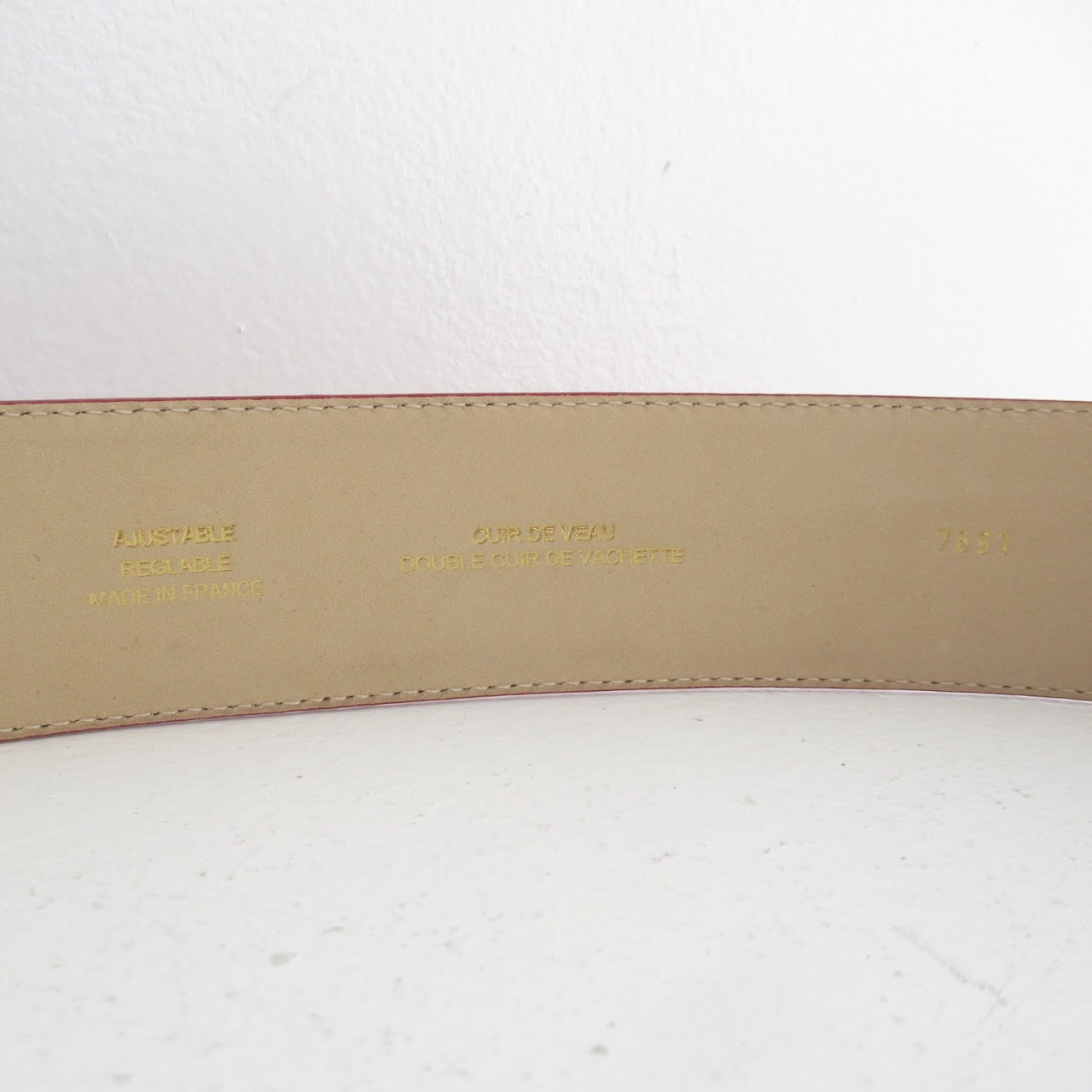 Longchamp Red Leather Belt