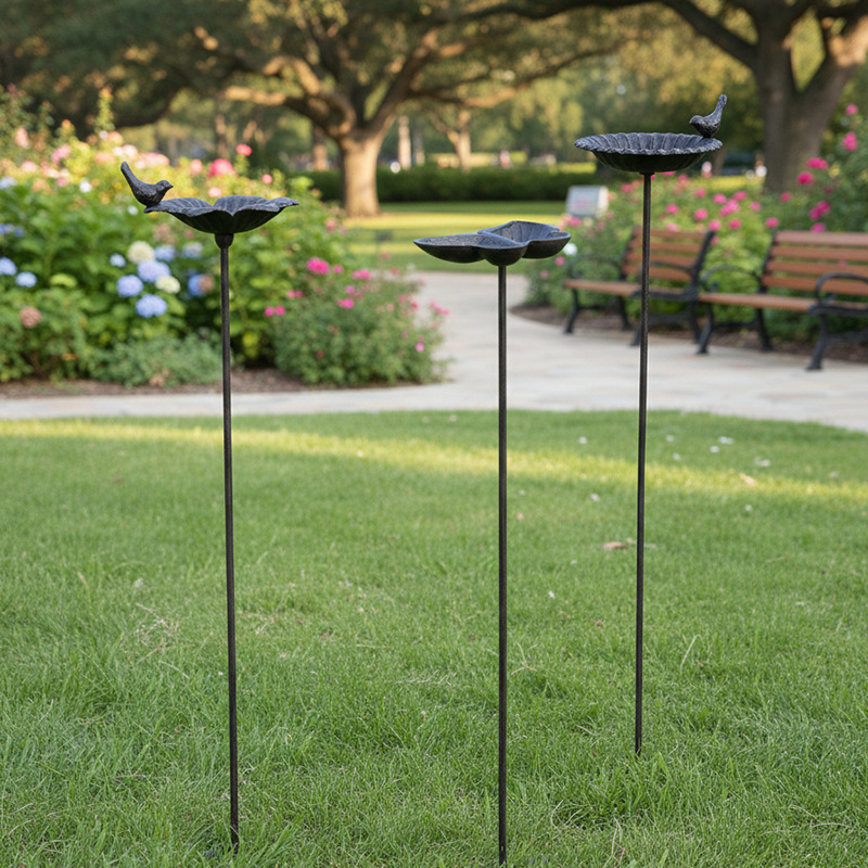 Cast iron bird feeder in vintage style