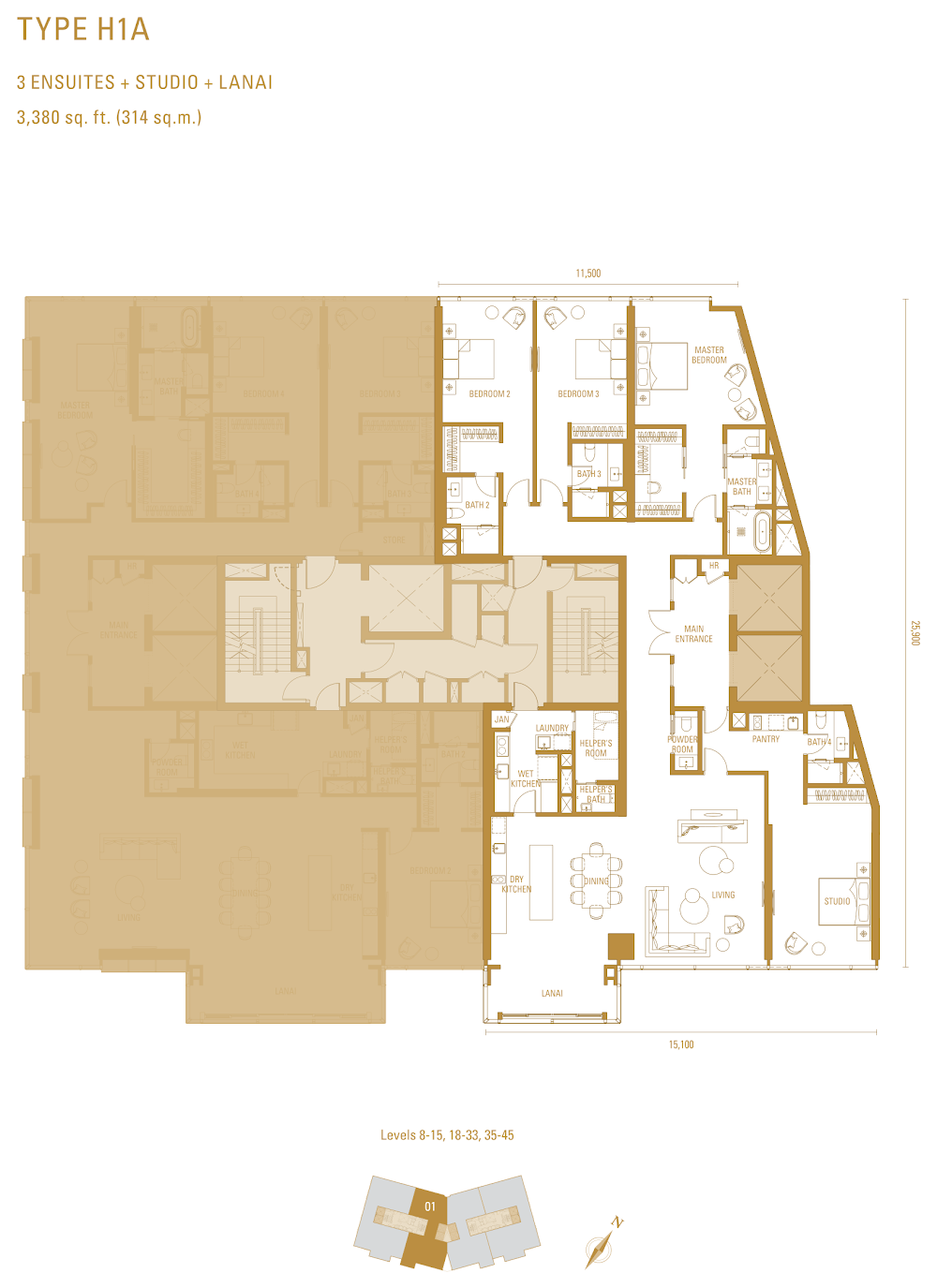 Pavilion Damansara Heights - Imperial Residence (RA) floor plan