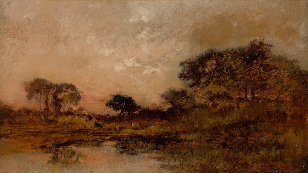Étang au crépuscule