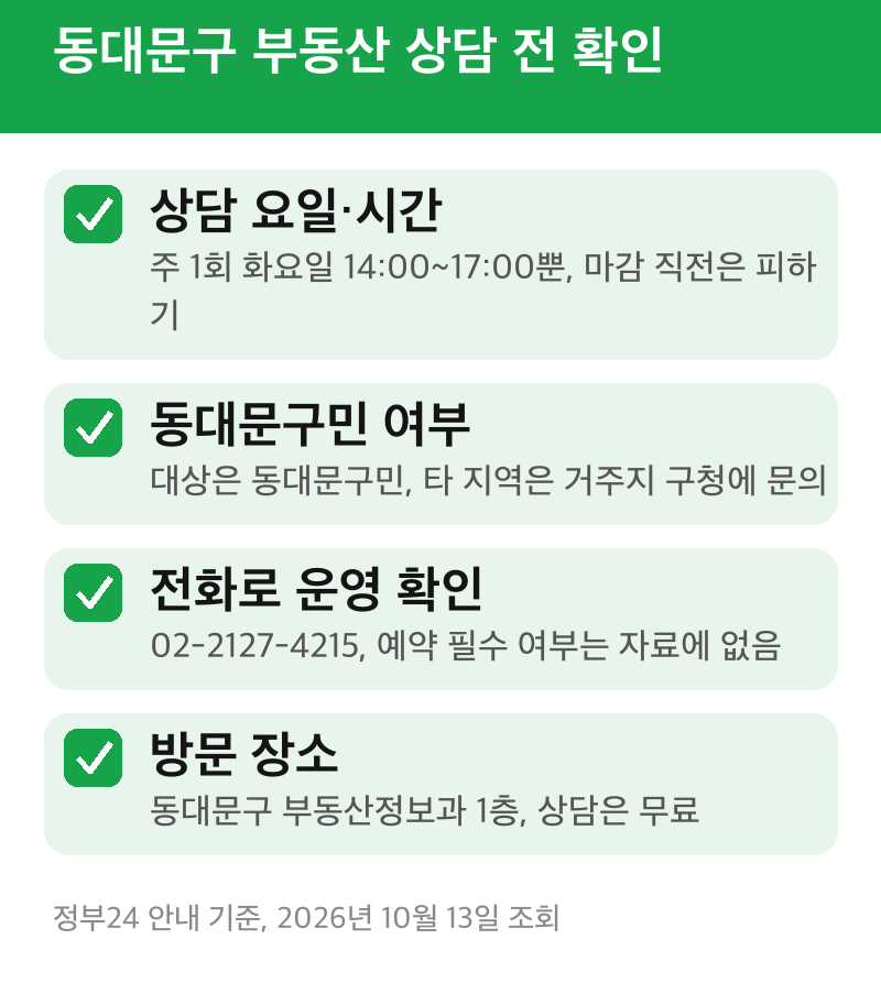 동대문구 부동산 상담 전 확인