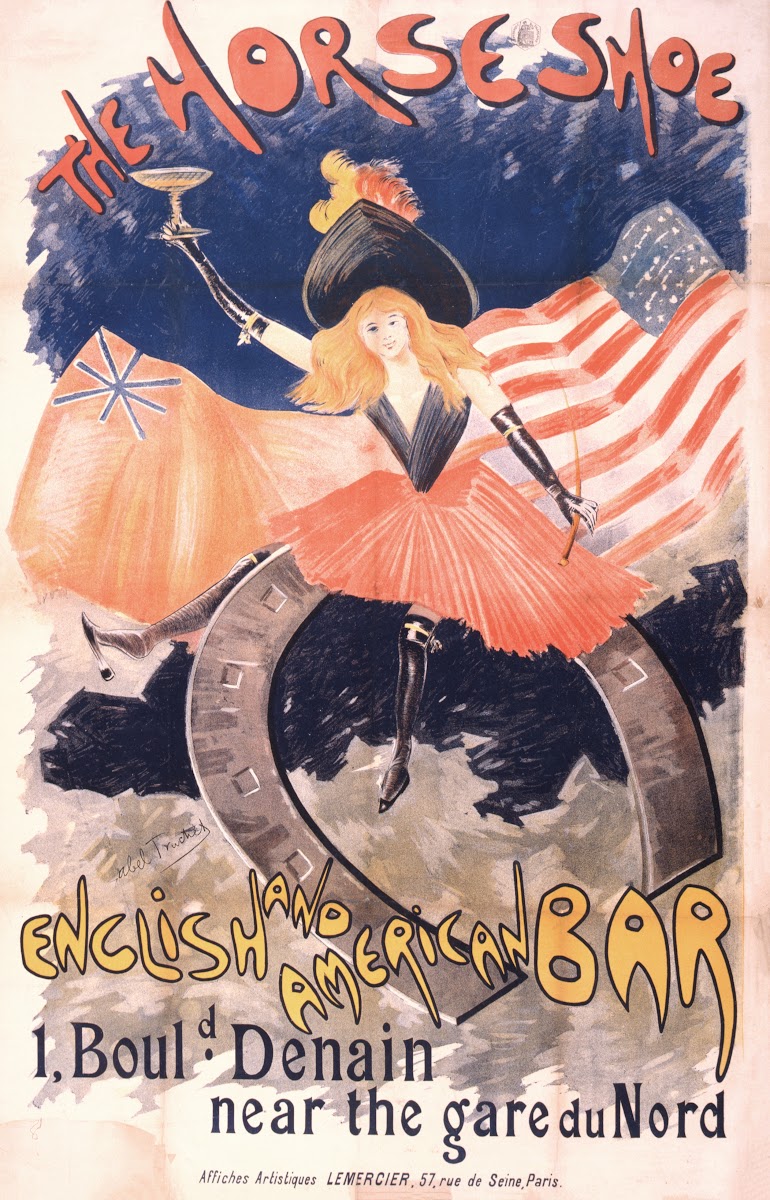 The horseshoe English and American bar 1 Bould Denain near the Gare du Nord 1890
