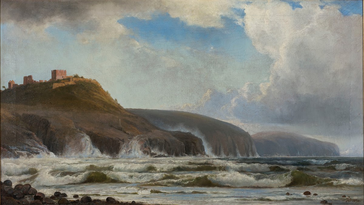 The coast south of Hammershus 1870