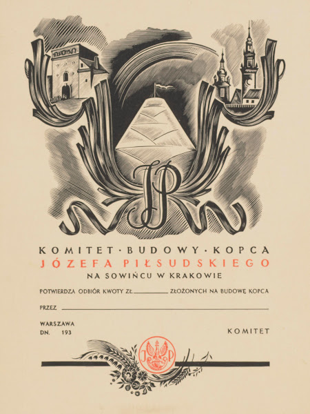 Budowa kopca Józefa Piłsudskiego w Krakowie 1935